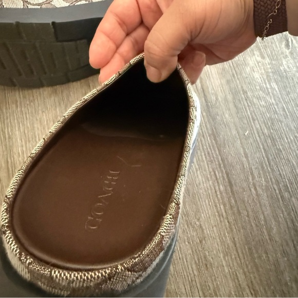 Coach Brown Patterned Mules - Picture 3 of 4